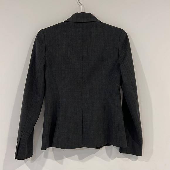 THEORY Gray Wool Single Breasted Single Vent Notch Lapel Blazer size 4 - Picture 10 of 15